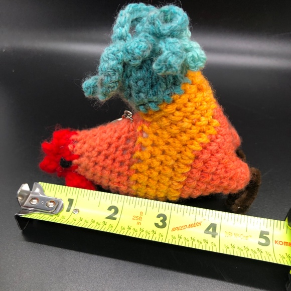 Handmade Crochet Rooster Keychain, Charm, Bag Accessories, Desk Pets 🐓 - Picture 8 of 14